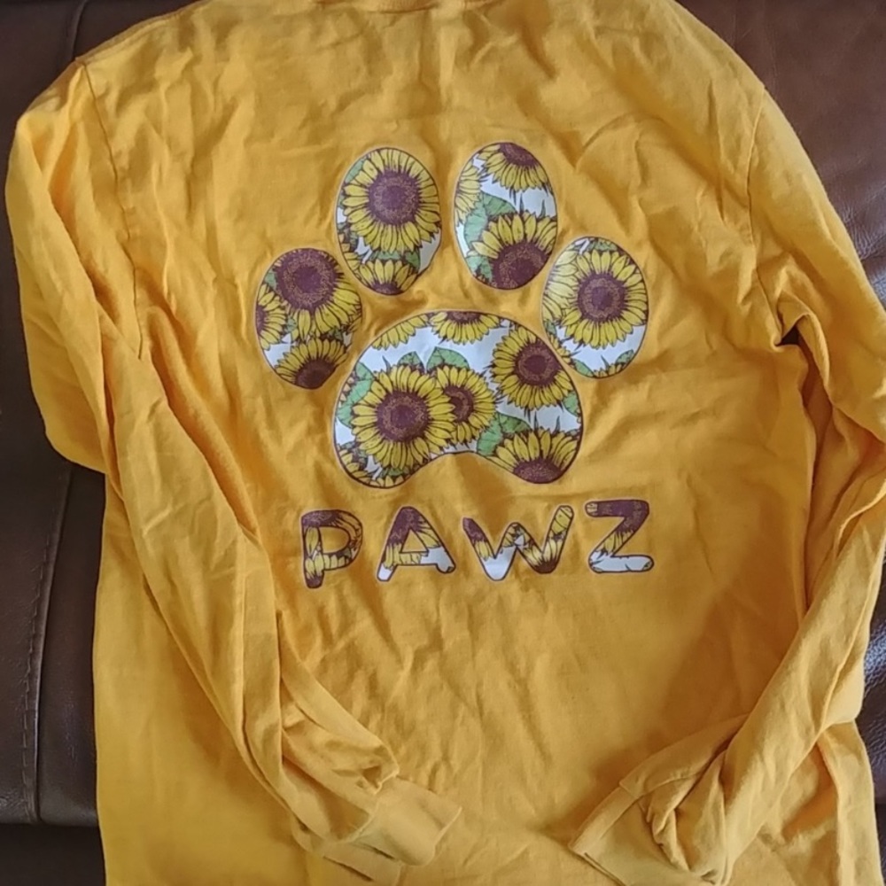 PAWZ sunflower long sleeve t shirt